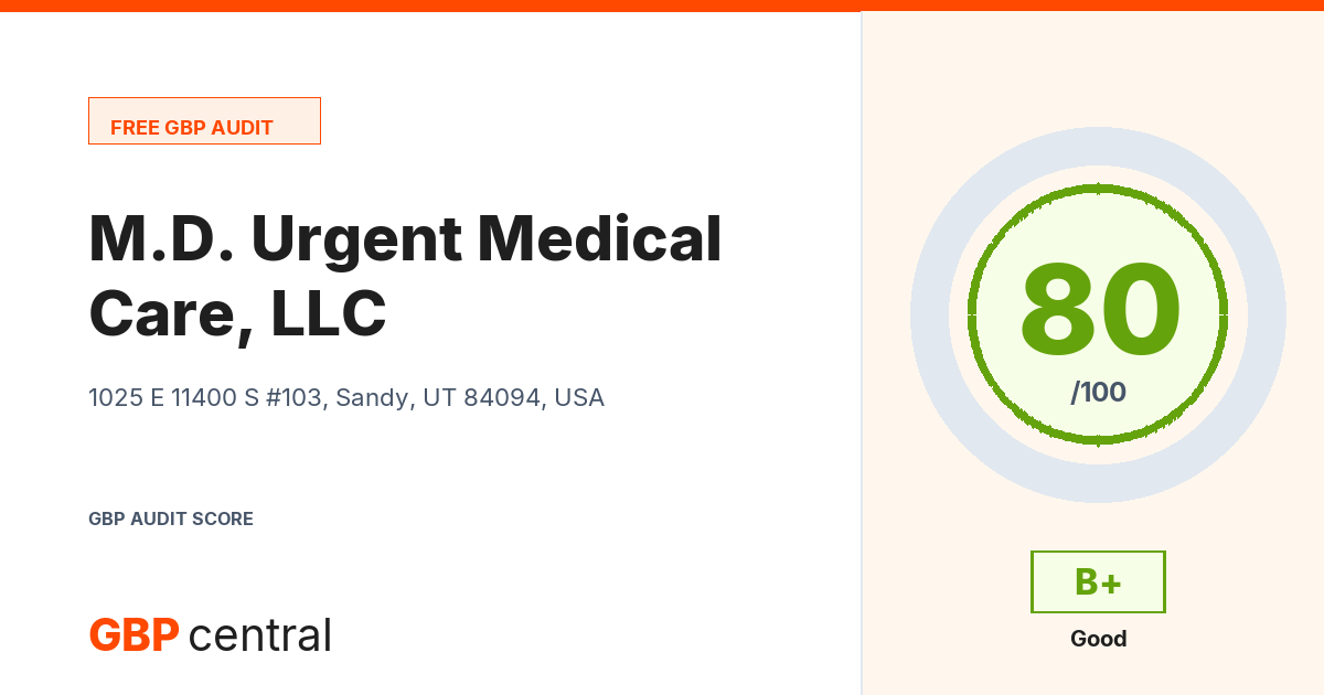 Preview of the M.D. Urgent Medical Care, LLC audit report