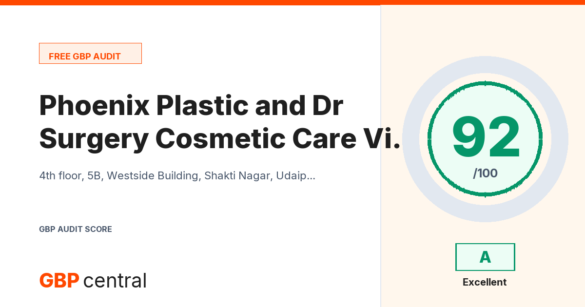 Preview of the Phoenix Plastic Surgery and Cosmetic Care Dr Vikas Choudhary. audit report