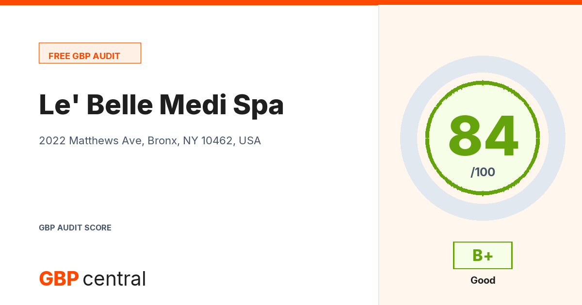 Preview of the Le' Belle Medi Spa audit report