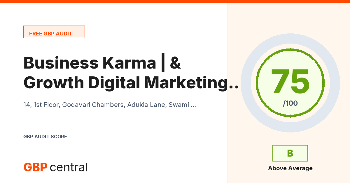 Preview of the Business Karma | Growth & Digital Marketing Agency audit report