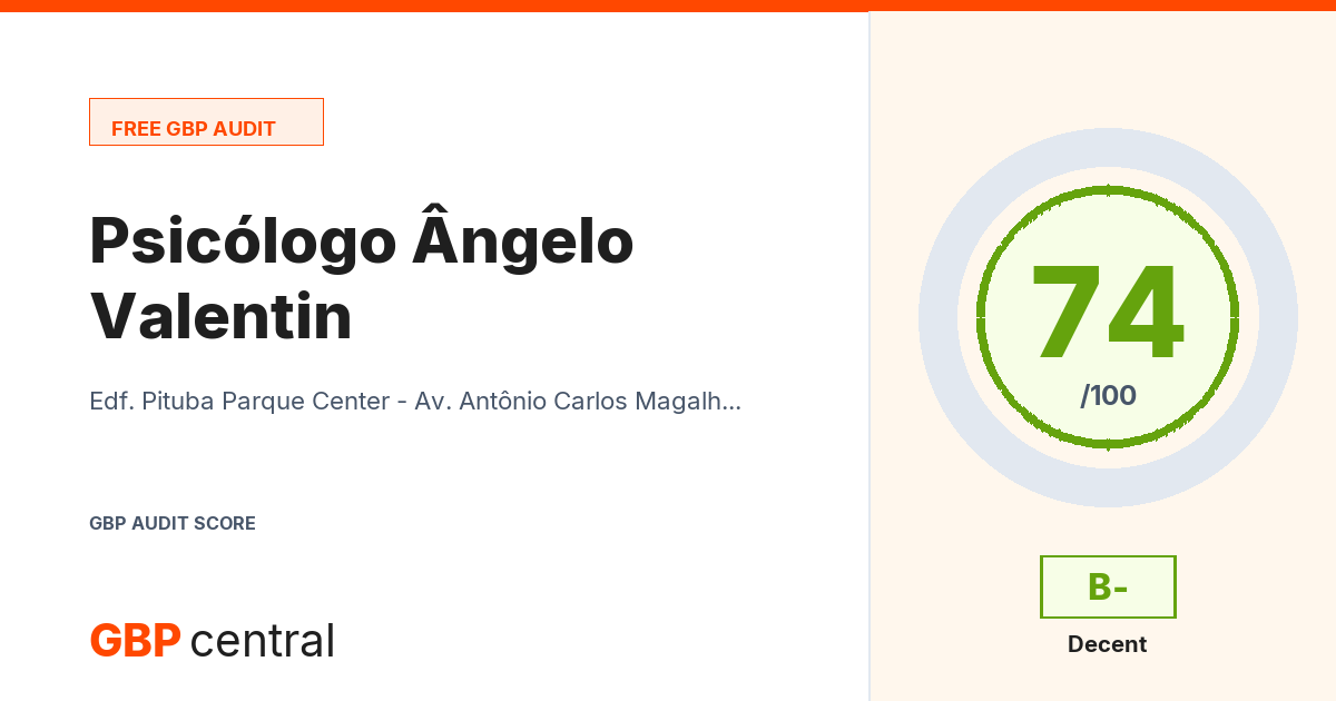 Preview of the Psicólogo Ângelo Valentin audit report
