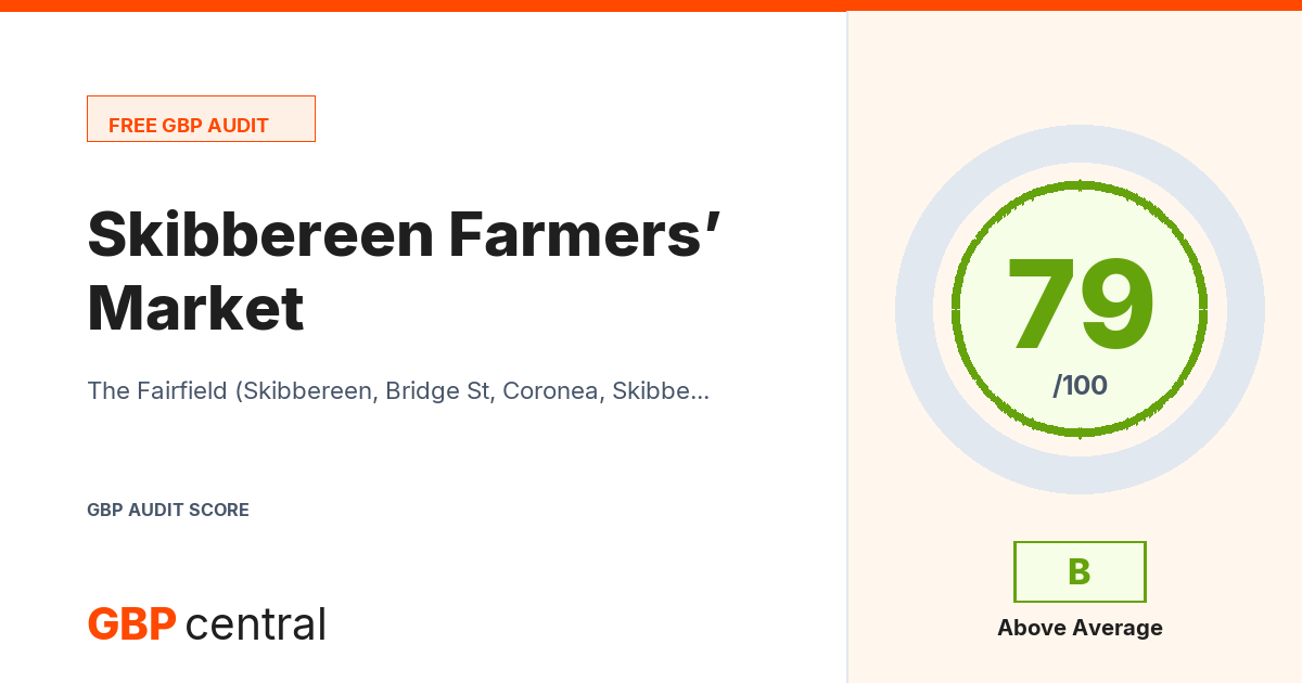 Preview of the Skibbereen Farmers’ Market audit report