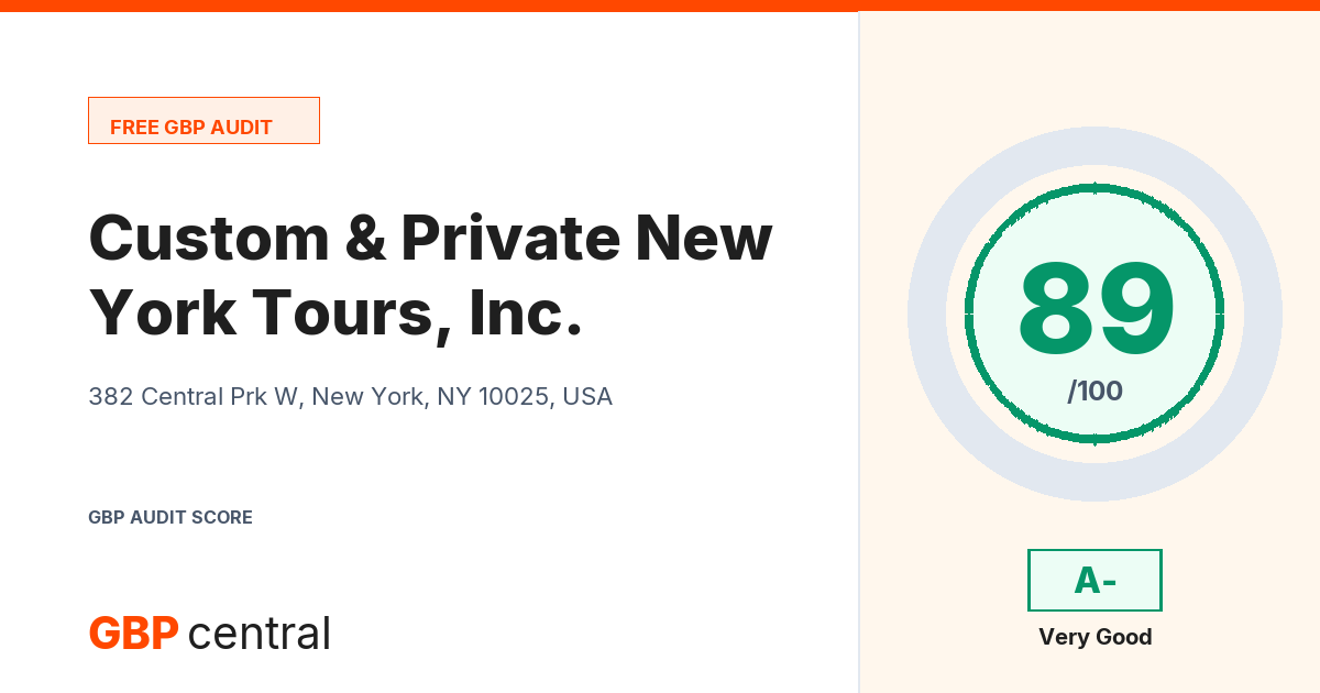 Preview of the Custom & Private New York Tours, Inc. audit report