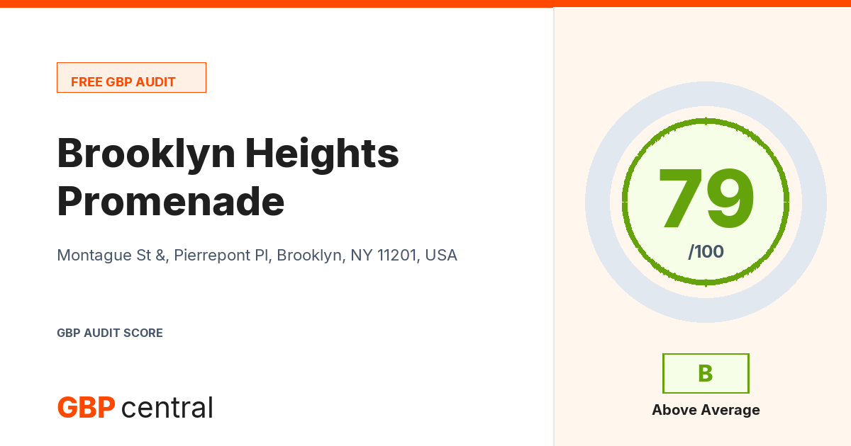 Preview of the Brooklyn Heights Promenade audit report