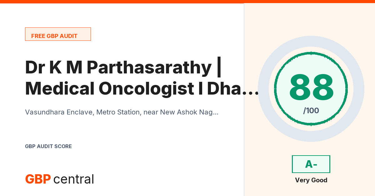 Preview of the Dr K M Parthasarathy | Medical Oncologist I Dharamshila Narayana Hospital Delhi audit report