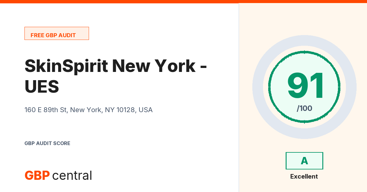 Preview of the SkinSpirit New York - UES audit report