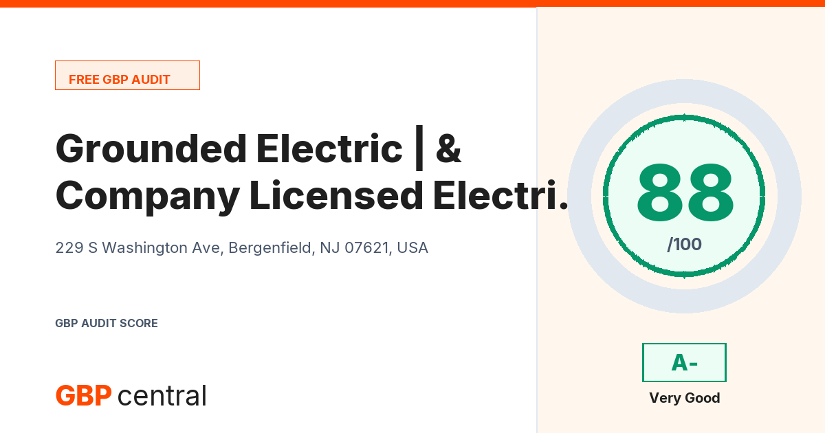 Preview of the Grounded Electric Company | Licensed Electricians & Contractors audit report