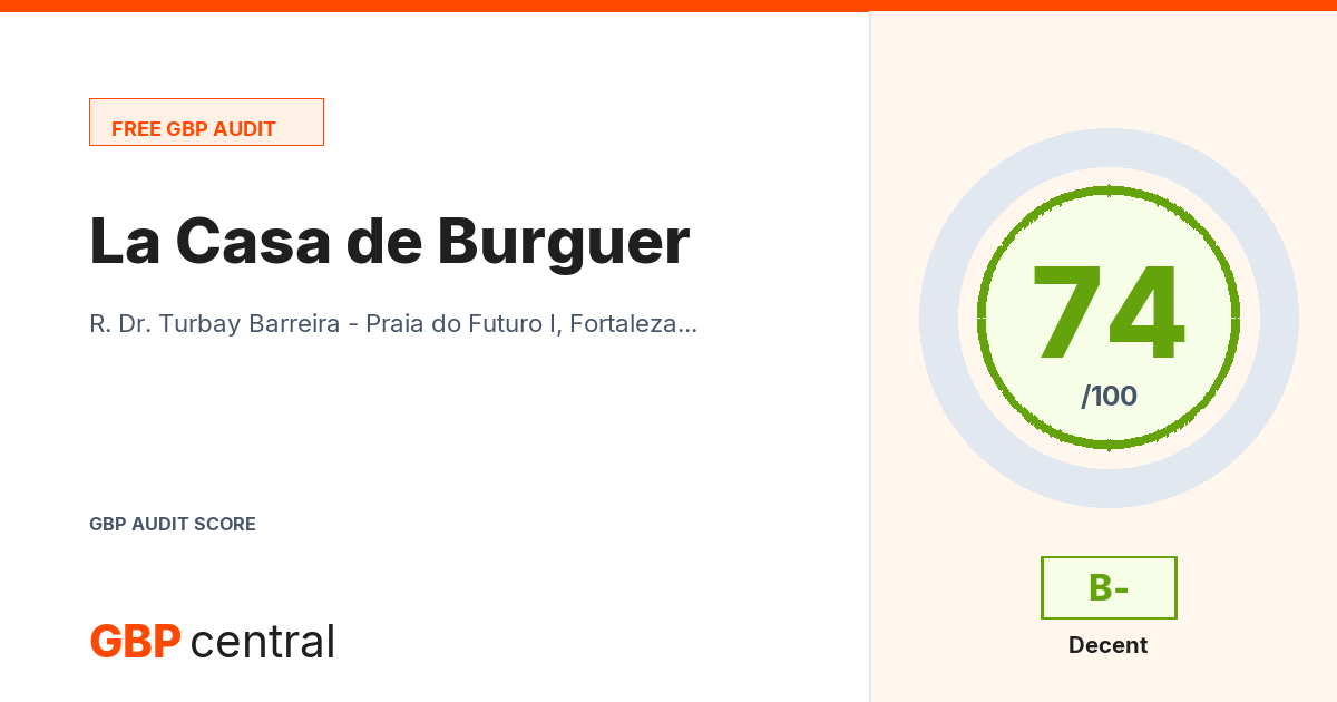 Preview of the La Casa de Burguer audit report