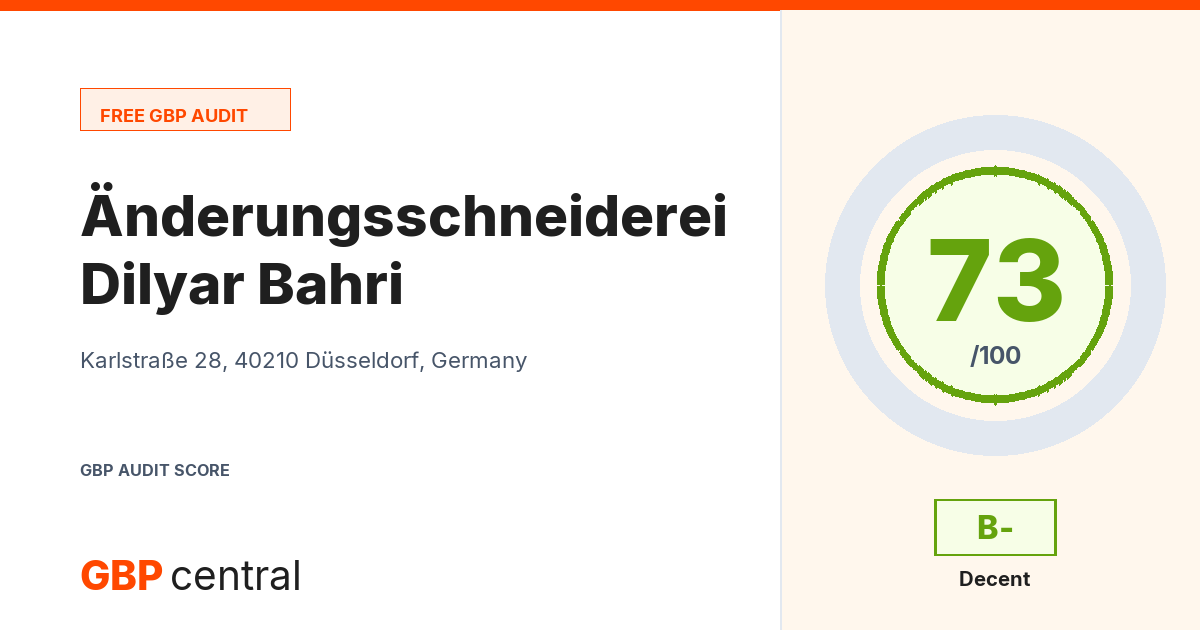 Preview of the Änderungsschneiderei Dilyar Bahri audit report