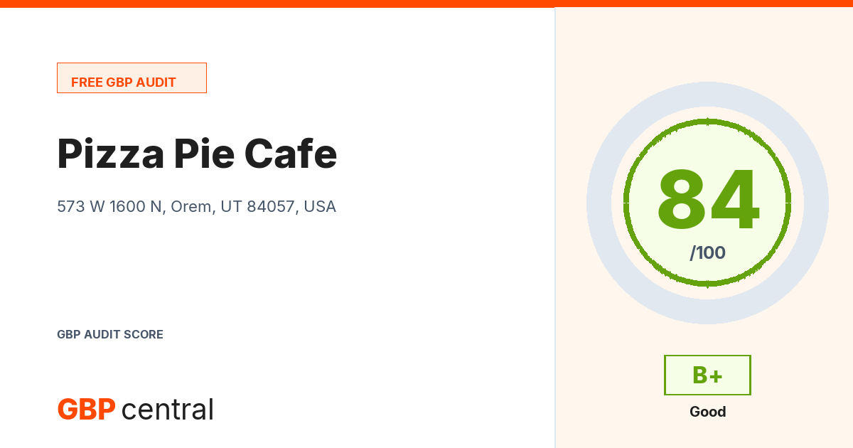 Preview of the Pizza Pie Cafe audit report