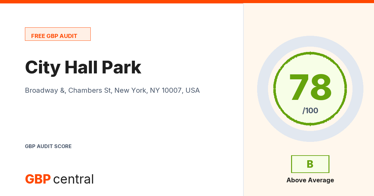 Preview of the City Hall Park audit report
