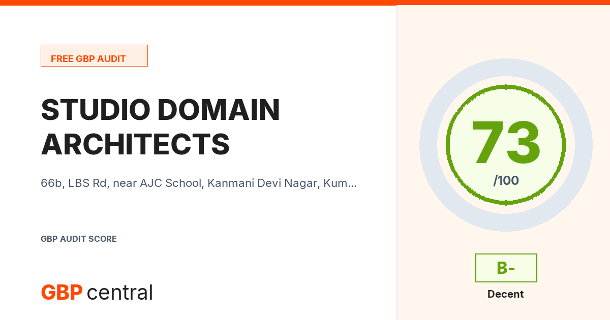 Preview of the STUDIO DOMAIN ARCHITECTS audit report
