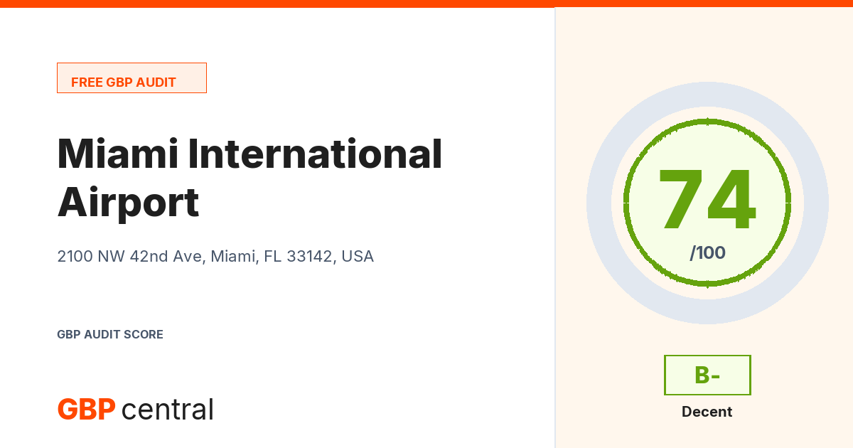 Preview of the Miami International Airport audit report