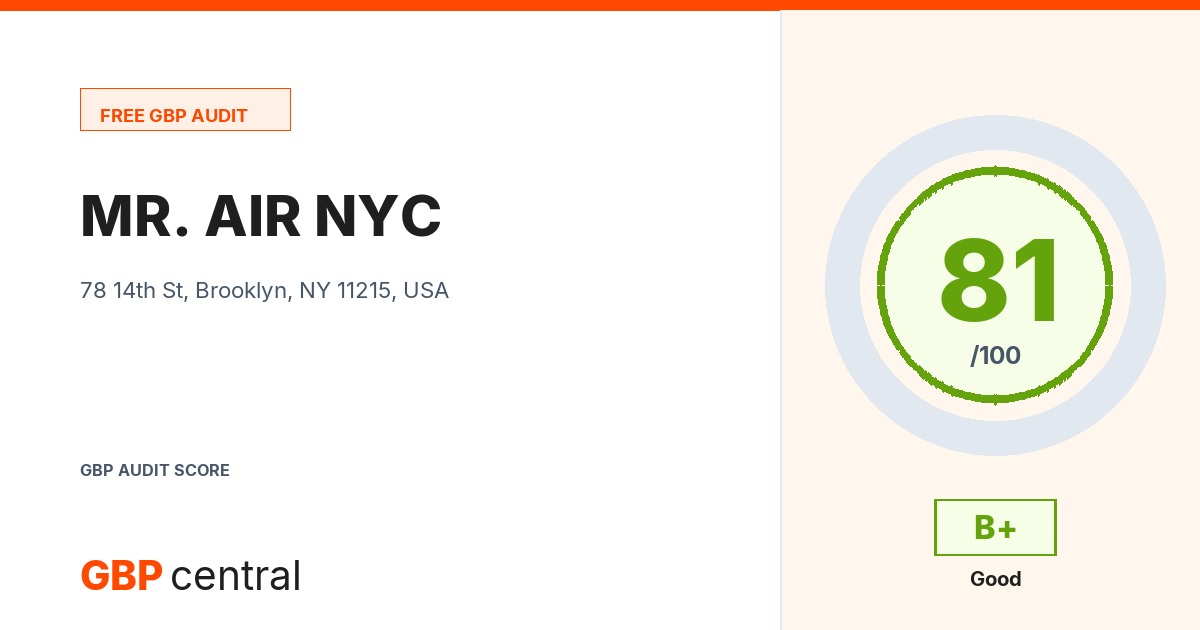 Preview of the MR. AIR NYC audit report