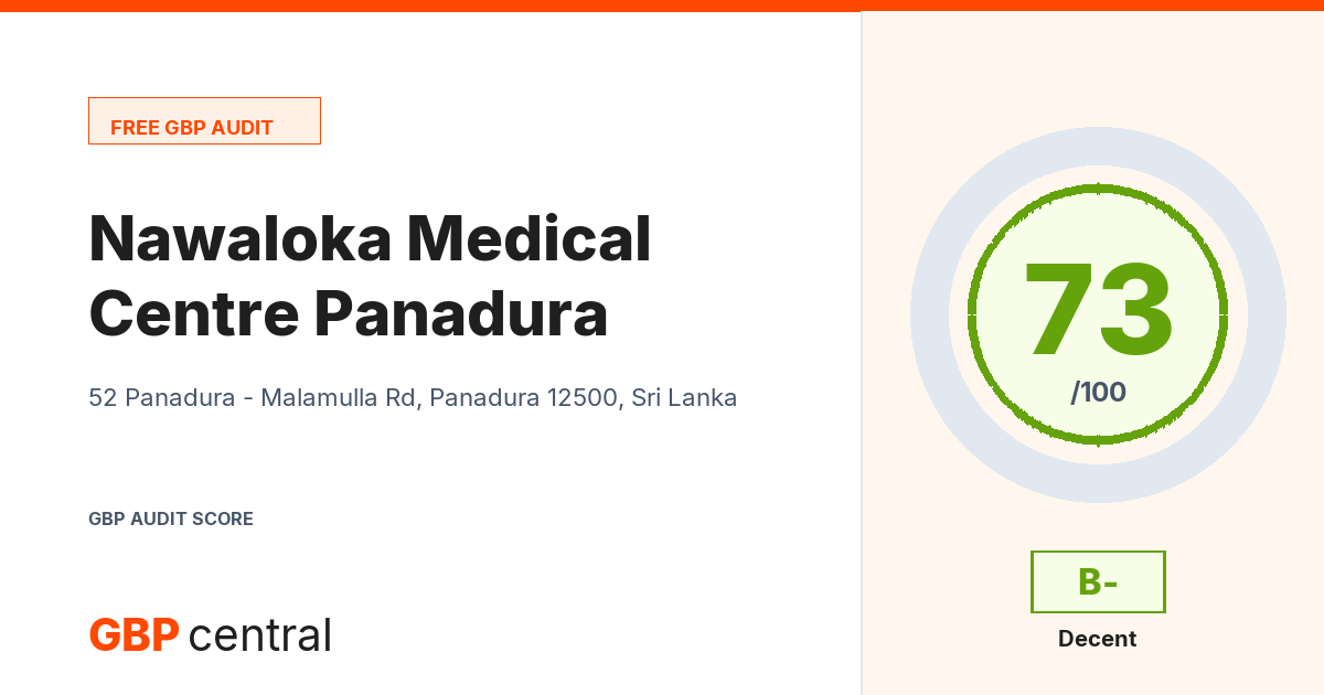 Preview of the Nawaloka Medical Centre Panadura audit report