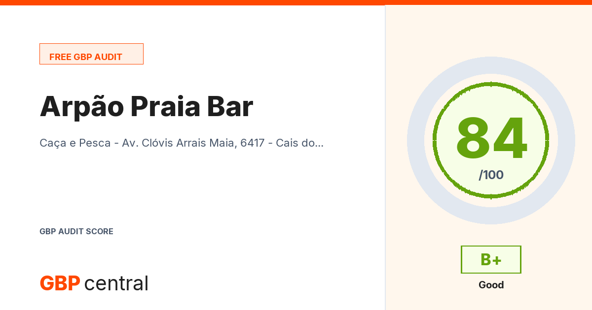 Preview of the Arpão Praia Bar audit report