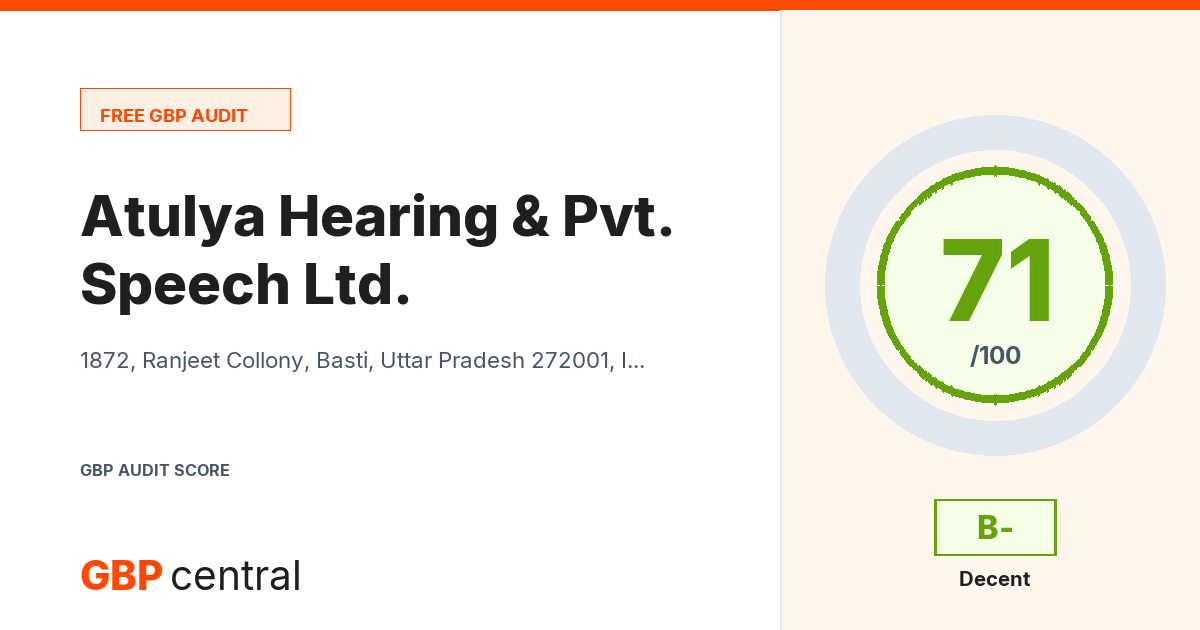 Preview of the Atulya Hearing & Speech Pvt. Ltd. audit report
