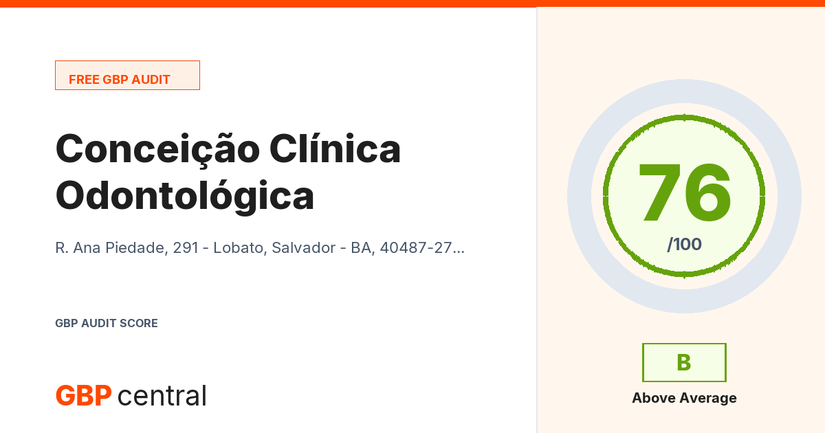 Preview of the Conceição Clínica Odontológica audit report