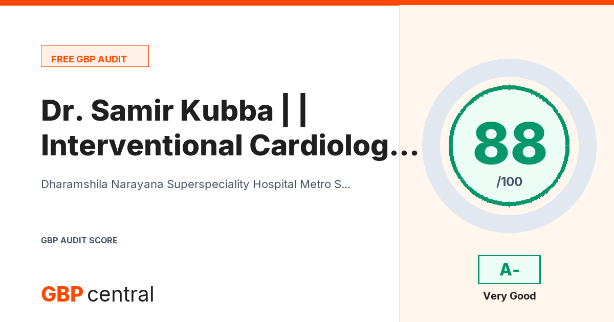 Preview of the Dr. Samir Kubba | Interventional Cardiologist, Heart Specialist | Dharamshila Narayana Hospital, Delhi audit report