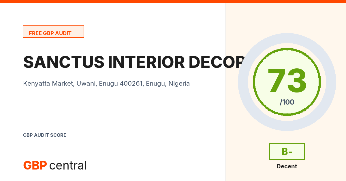 Preview of the SANCTUS INTERIOR DECOR audit report