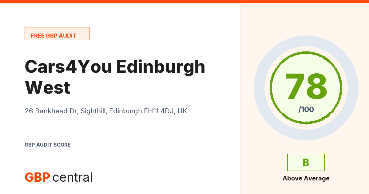 Preview of the Cars4You Edinburgh West audit report