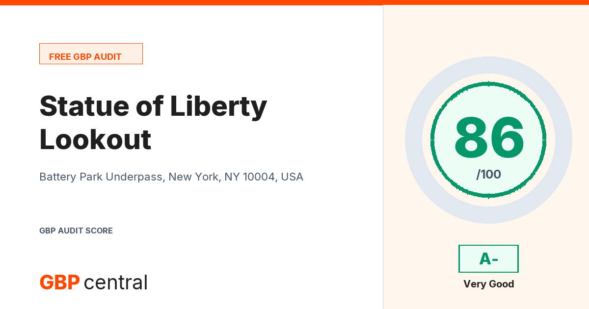 Preview of the Statue of Liberty Lookout audit report