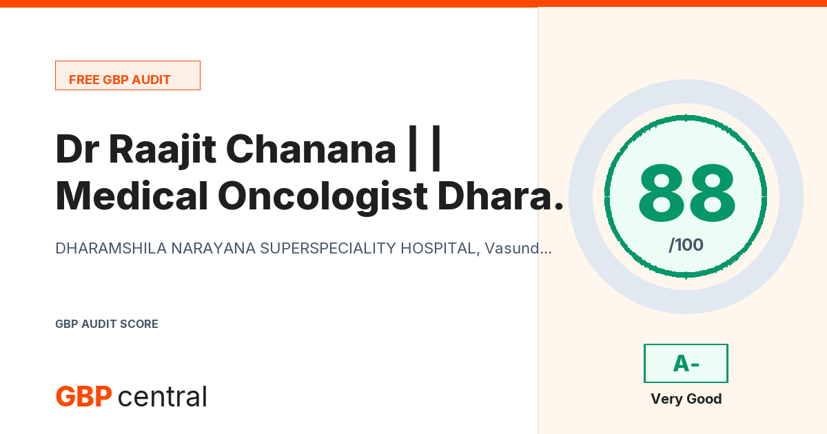Preview of the Dr Raajit Chanana | Medical Oncologist | Dharamshila Narayana Hospital Delhi audit report