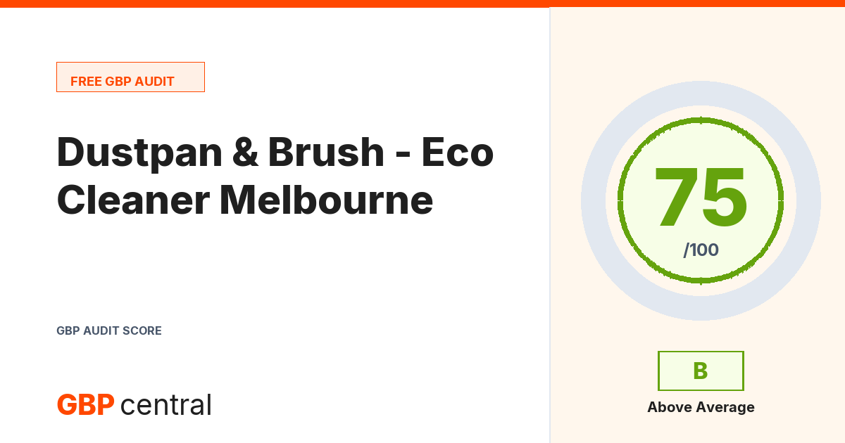 Preview of the Dustpan & Brush - Eco Cleaner Melbourne audit report