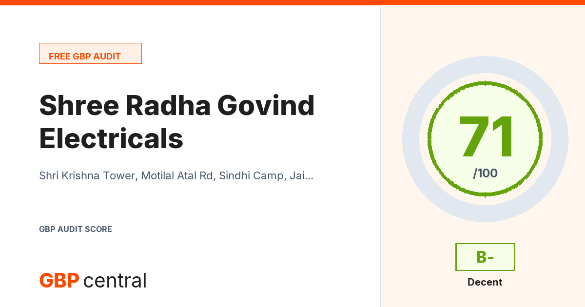 Preview of the Shree Radha Govind Electricals audit report