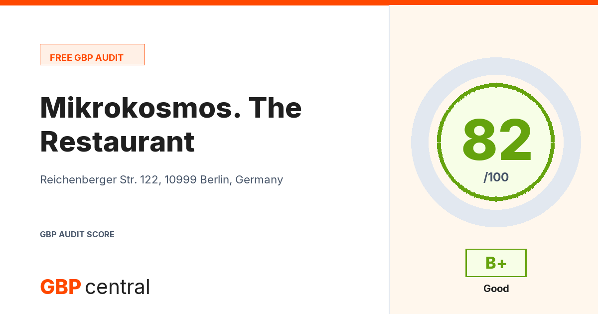 Preview of the Mikrokosmos. The Restaurant audit report