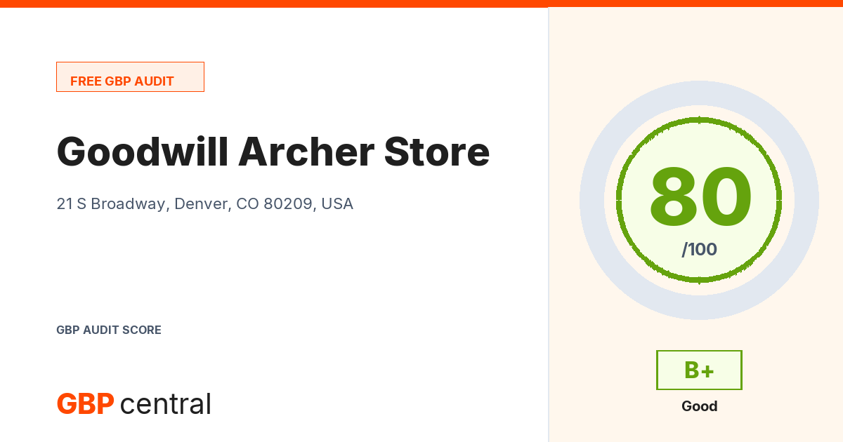 Preview of the Goodwill Archer Store audit report