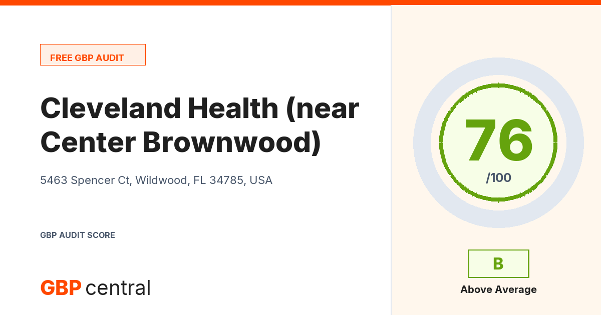 Preview of the Cleveland Health Center (near Brownwood) audit report