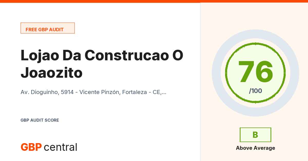 Preview of the Lojao Da Construcao O Joaozito audit report