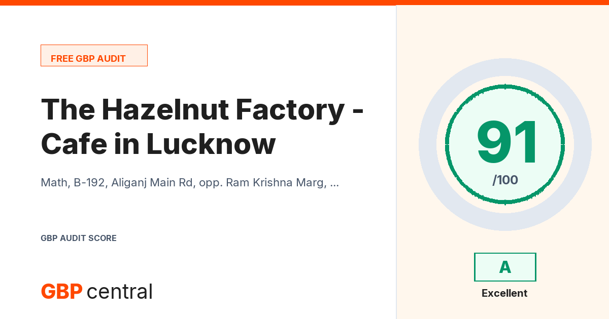 Preview of the The Hazelnut Factory - Cafe in Lucknow audit report