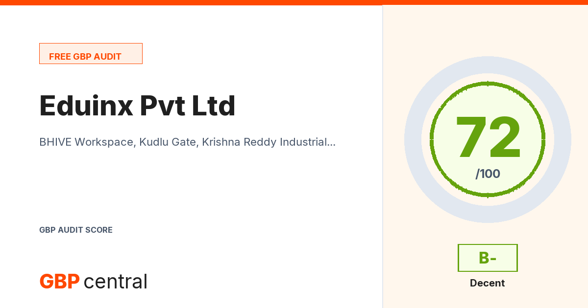 Preview of the Eduinx Pvt Ltd audit report