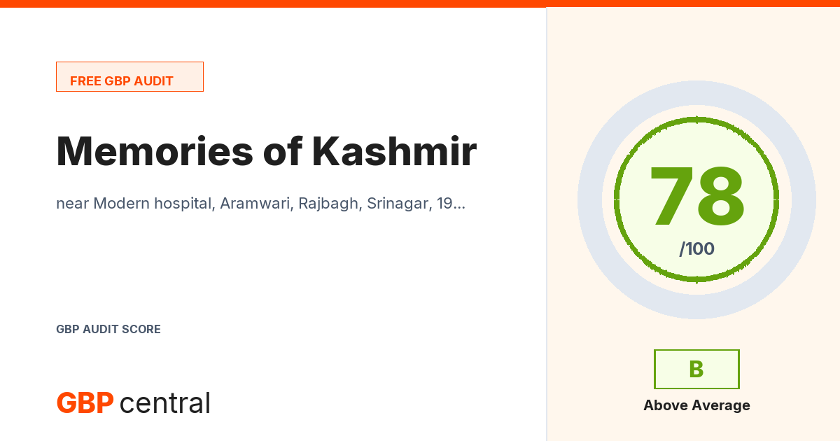 Preview of the Memories of Kashmir audit report