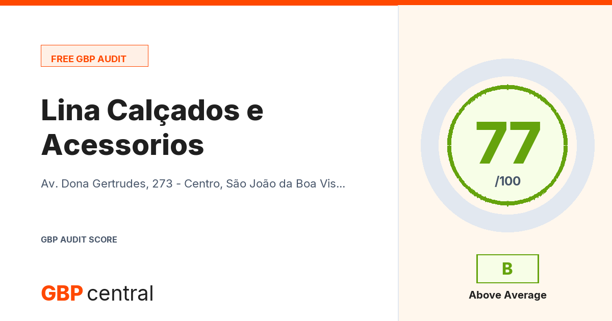 Preview of the Lina Calçados e Acessorios audit report