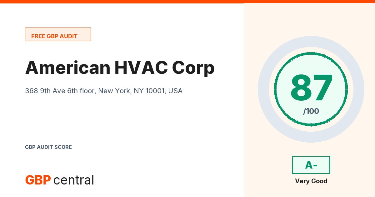 Preview of the American HVAC Corp audit report