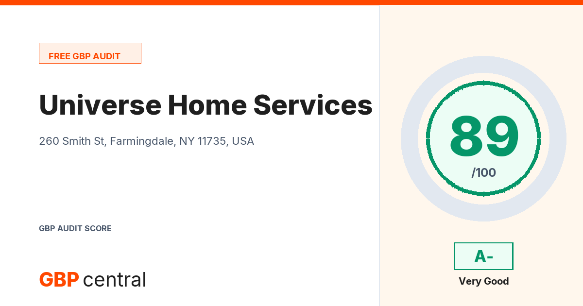 Preview of the Universe Home Services audit report