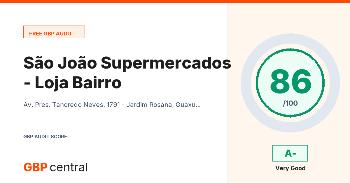 Preview of the São João Supermercados - Loja Bairro audit report