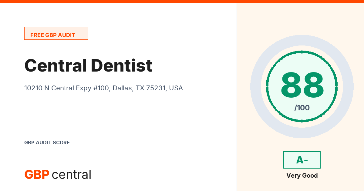 Preview of the Central Dentist audit report