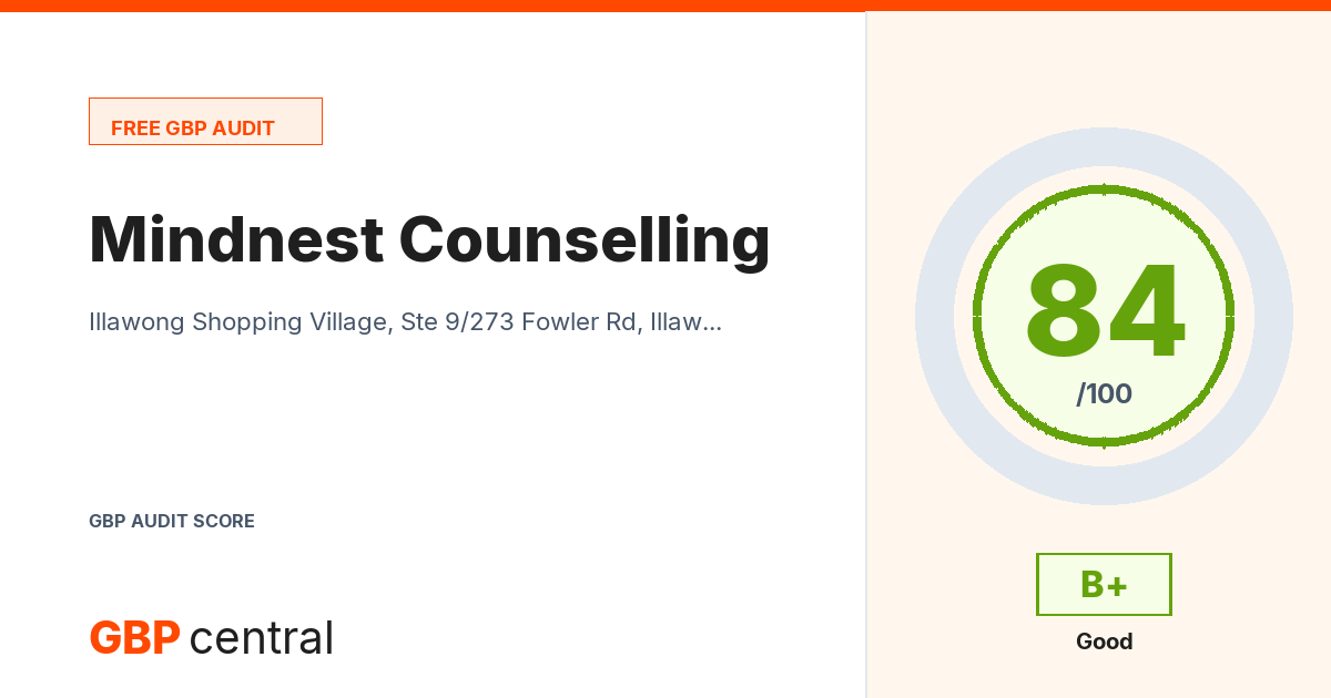 Preview of the Mindnest Counselling audit report