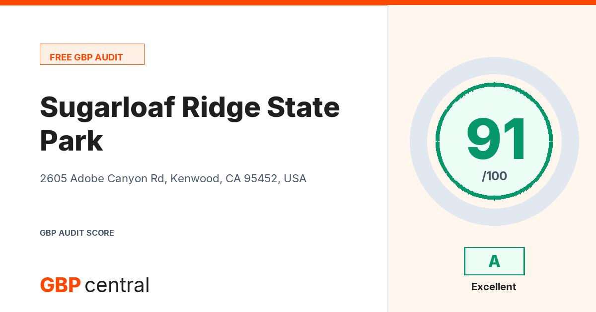 Preview of the Sugarloaf Ridge State Park audit report