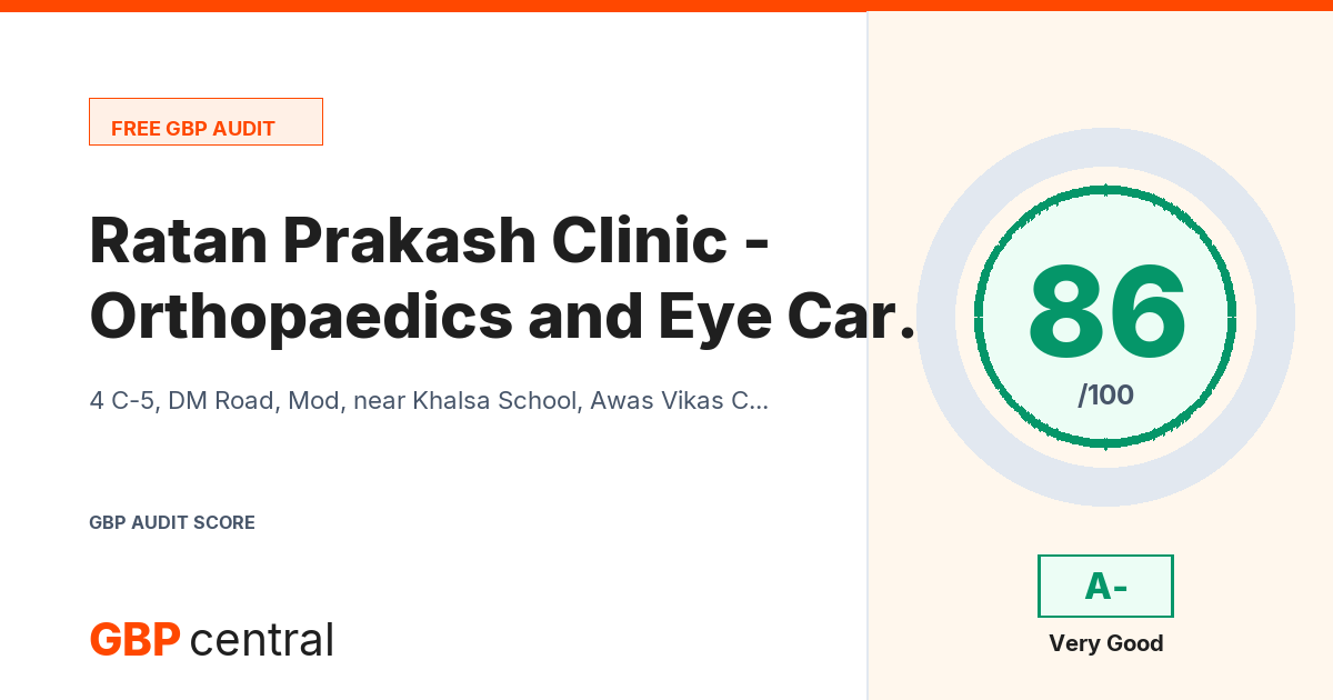 Preview of the Ratan Prakash Orthopaedics Clinic and Eye Care Center - Eye Specialist Bulandshahr/Eye Surgeon/Orthopedic surgeon Bulandshahr audit report