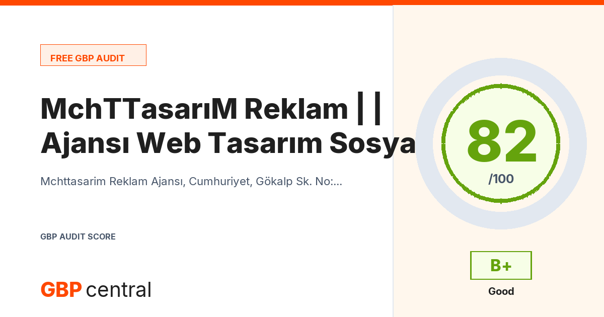 Preview of the MchTTasarıM Reklam Ajansı | Web Tasarım | Sosyal Medya | Matbaa audit report