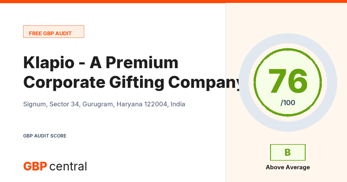 Preview of the Klapio - A Premium Corporate Gifting Company audit report