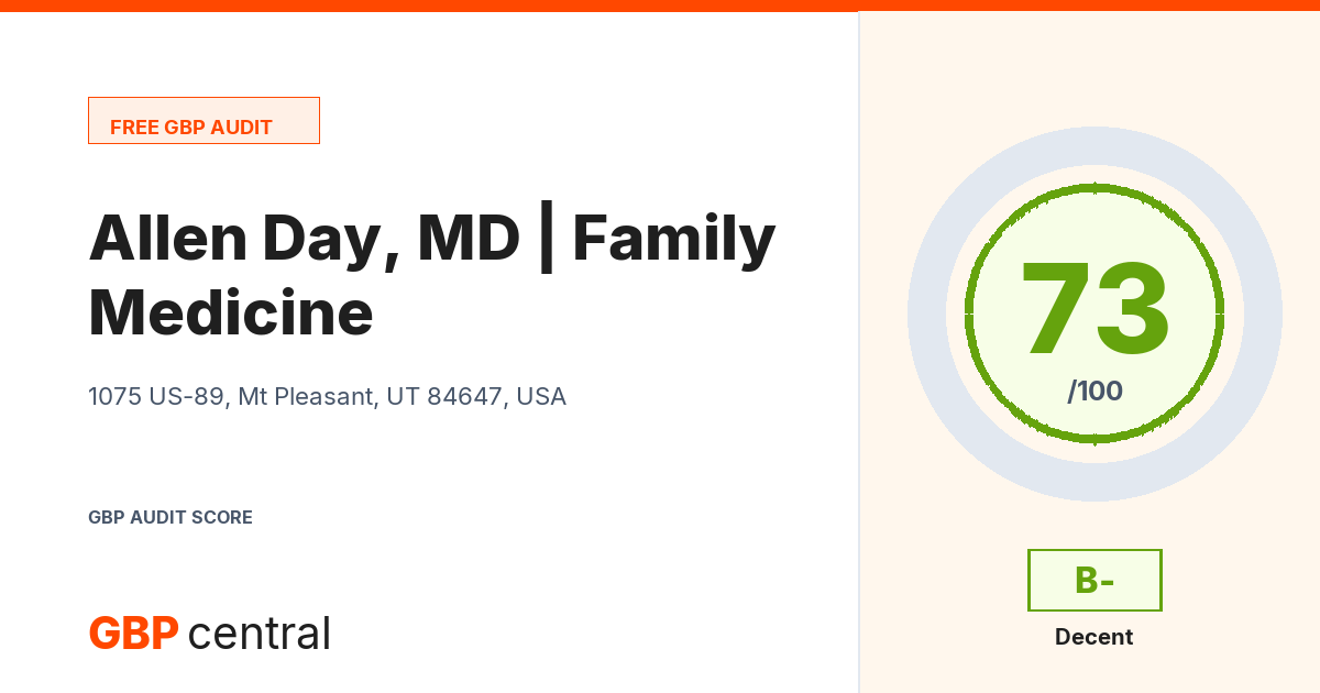 Preview of the Allen Day, MD | Family Medicine audit report