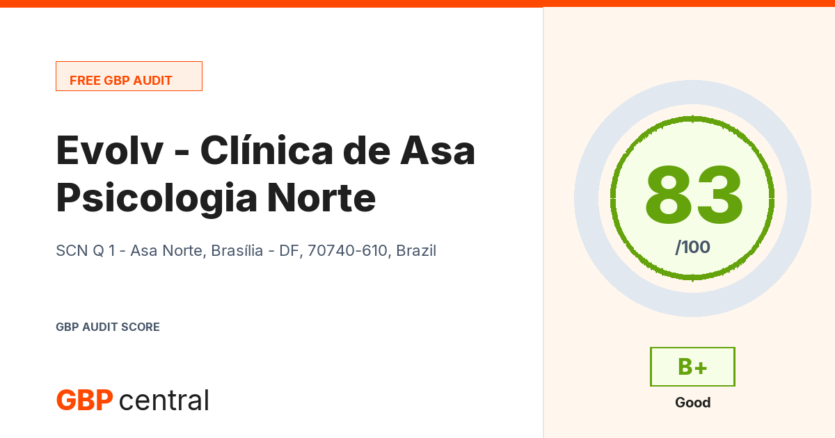 Preview of the Evolv - Clínica de Psicologia Asa Norte audit report
