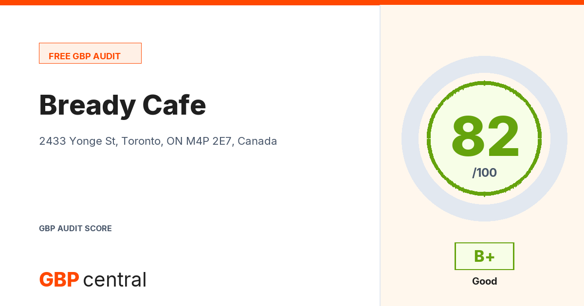 Preview of the Bready Cafe audit report