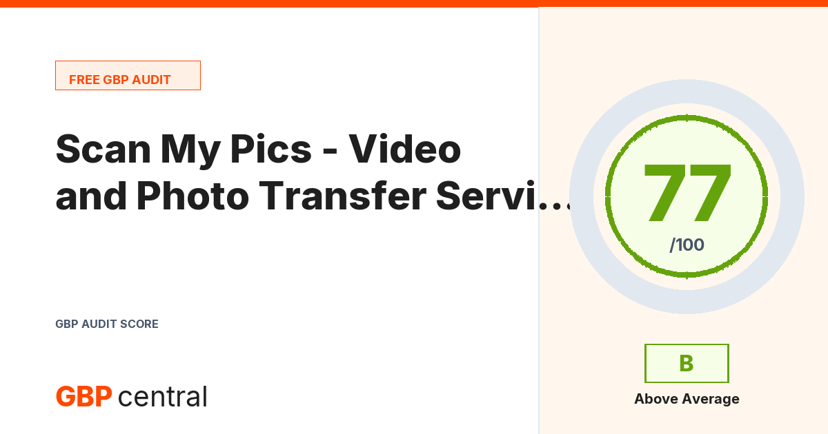 Preview of the Scan My Pics - Video and Photo Transfer Services audit report